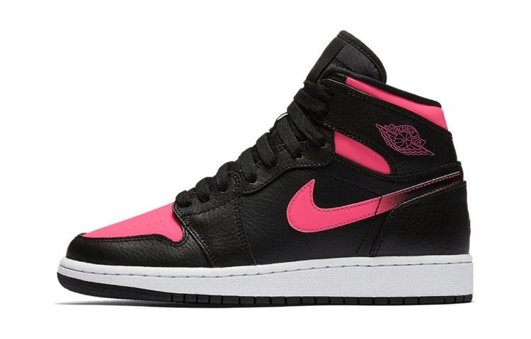 Air Jordan 1 Retro High Black Hyper Pink Gs 332148-019 40