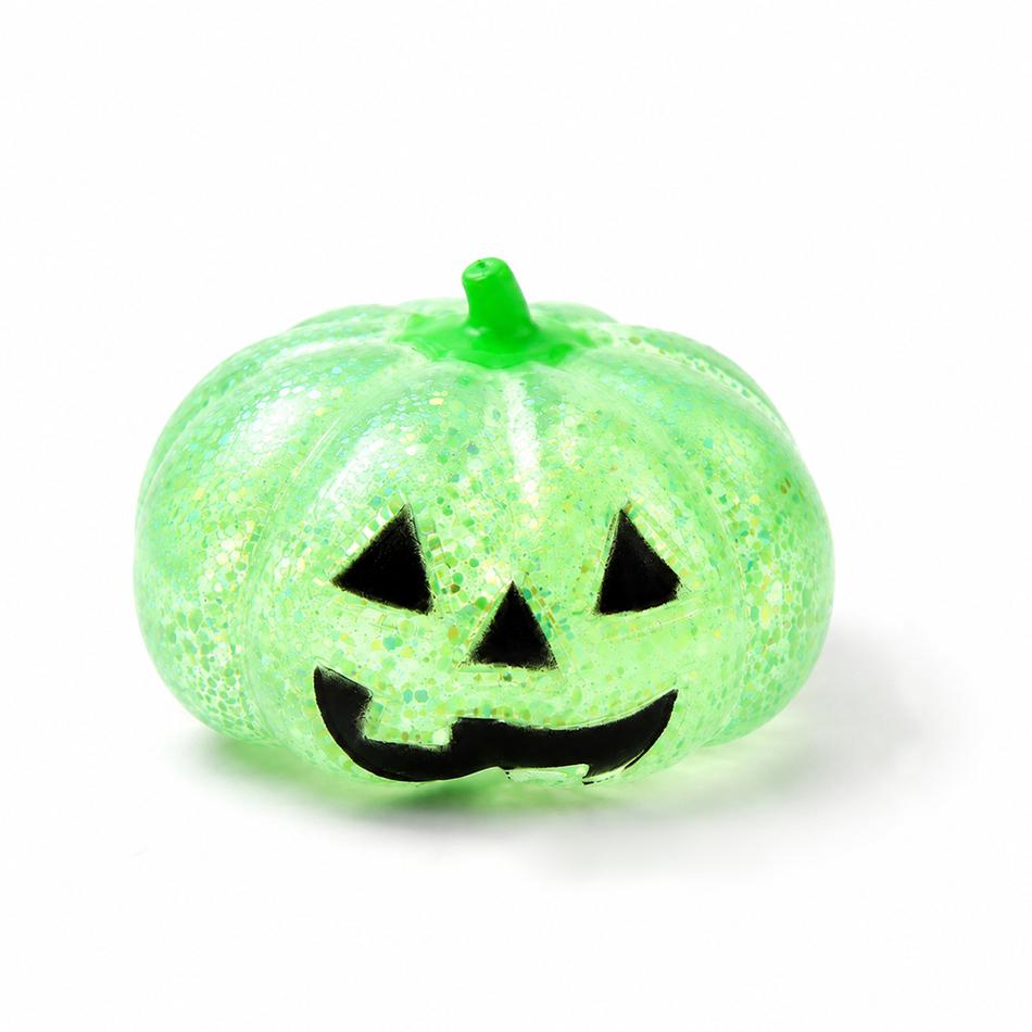 Halloween Pumpkin Moldable Maltose Stress Ball Squishy Soft Glitter Slow Rebound Fidget Sensory Toy Stress Relief Anti Anxiety