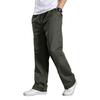 Men Work Pants with Pockets Wide Leg Loose Cargo Pants Solid Color Cotton Thin