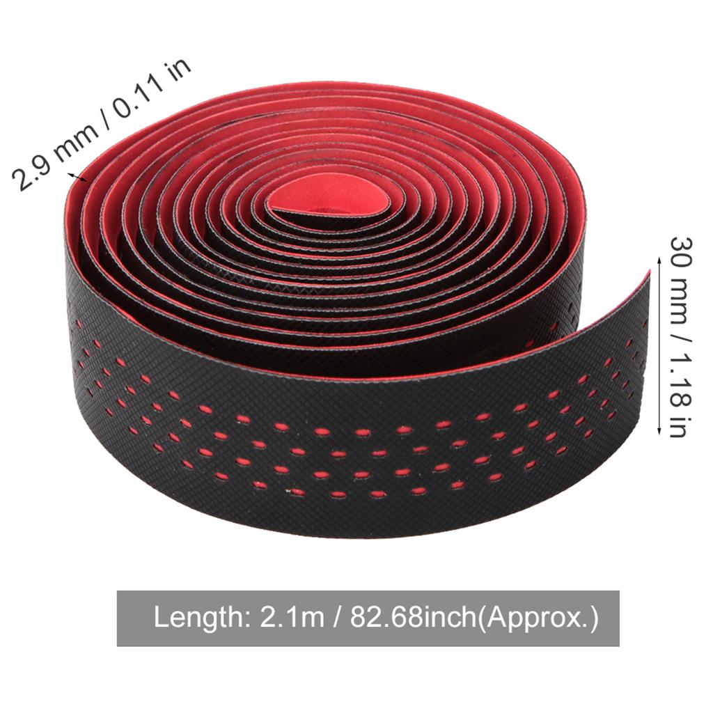 Anti skid PU Road Bike Handlebar Tapes Soft Breathable Mountain Bicycle Handle Bar Wrap(Red)