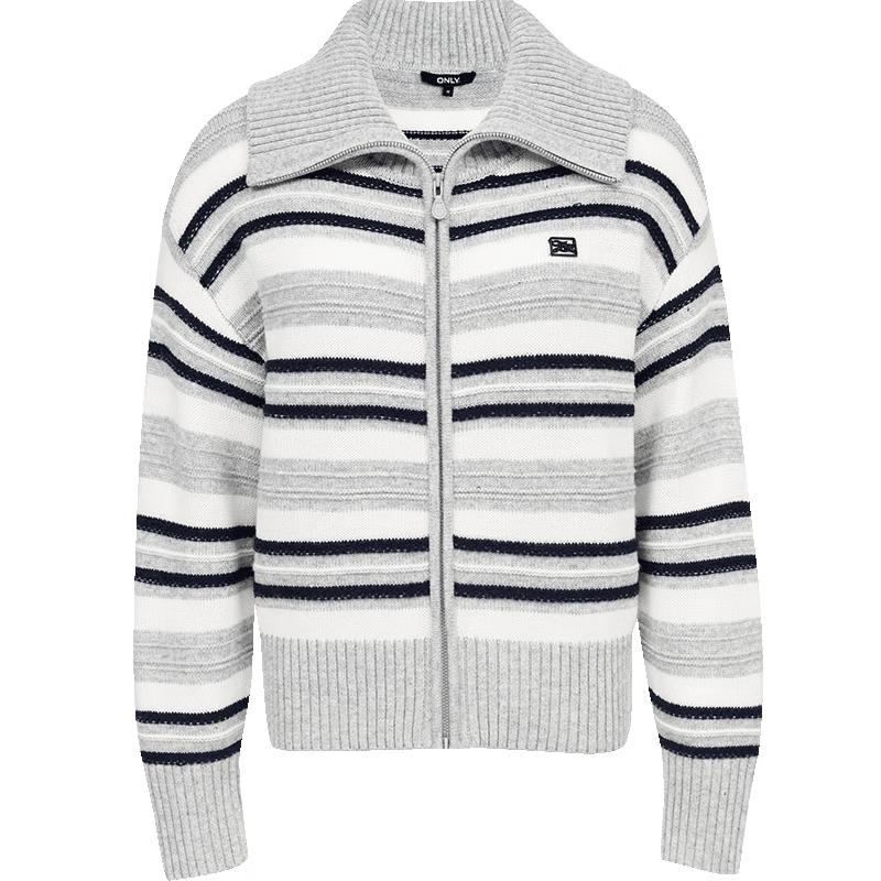 

ONLY Women s Contrast Stripe Knit Cardigan M