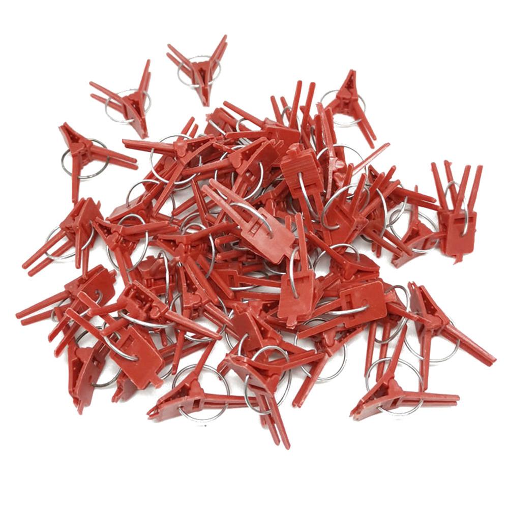 

50PCS Quality Plants Graft Clips Plastic Fixing Fastening Clamp Round/Flat Mouth Garden Tools For Cucumber Eggplant Watermelon