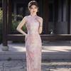 Pink Sleeveless National Style New Chinese Suzhou Long Cheongsam Improved Young 1011 New Women's High-end Summer
