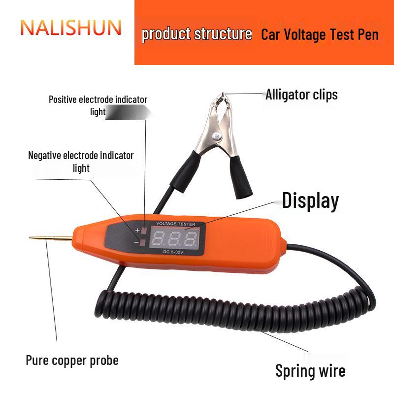 Digital Voltage Test Pen for Automotive Electrical Circuit Repair