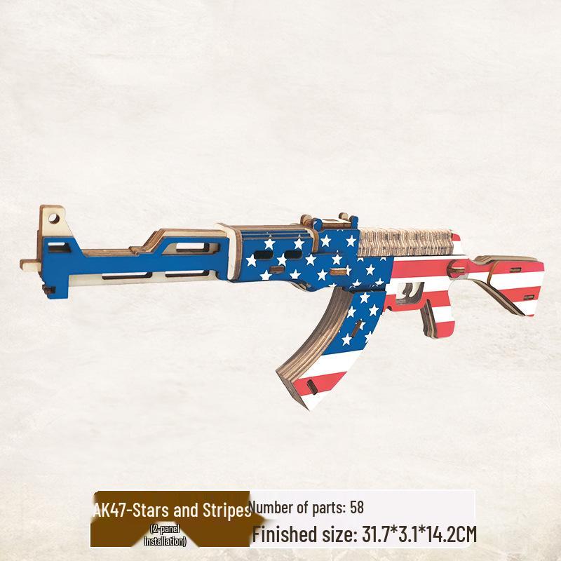 3D Wooden Puzzle Model Kit for Kids and Adults - Educational Brain Toy and Gift