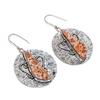 Natural Asteroid Jasper Gemstone 925 Sterling Silver Jewelry Earring 2.56" ZS-1425