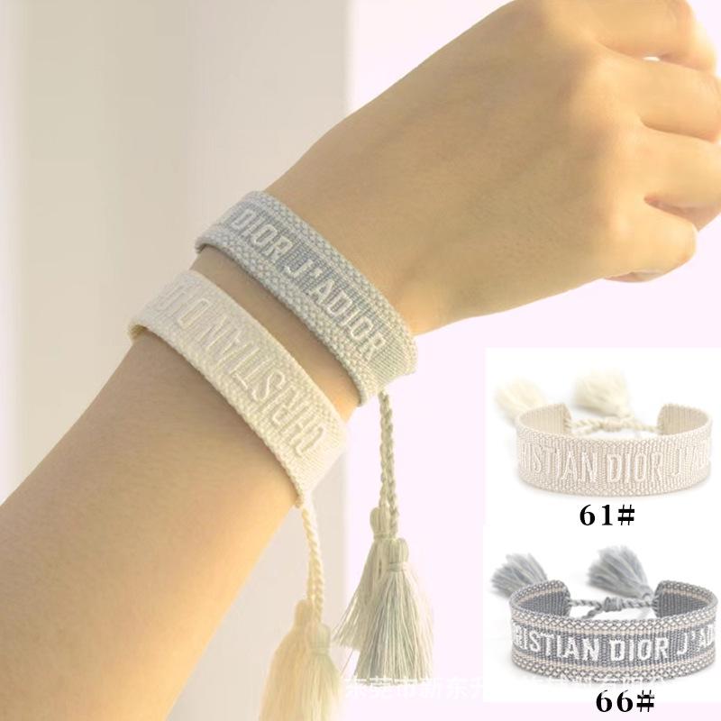 Bohemian Embroidered Letter Tassel Bracelet for Men & Women