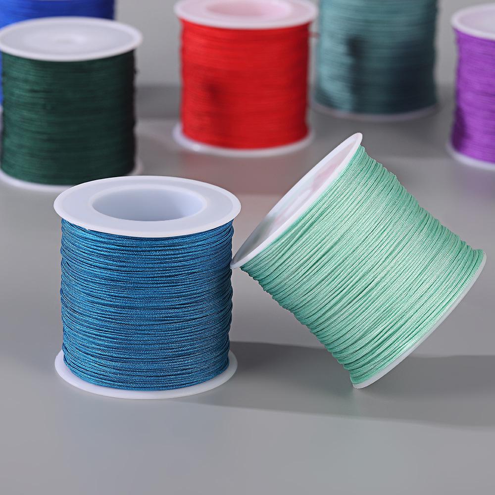 Handmade No. 72 Jade Thread - 0.8mm Wear-Resistant String for Jewelry Crafting, Hand Rope, Bracelets, DIY Necklaces, 50m