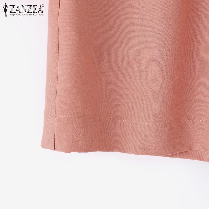 ZANZEA Dámská halenka a kraťasy, ležérní letní dvoudílný oblek