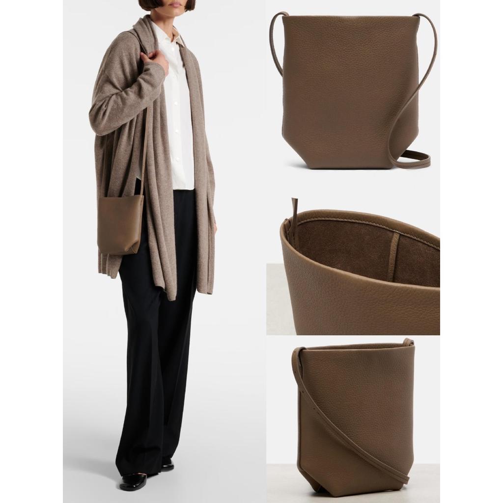 Row wind niche imported first-layer cowhide commuter mini bucket bag minimalist wind shoulder portable oblique span mobile phone bag