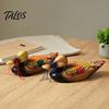 Warm Romantic Room Accent 1 Pair Wedding Ducks Ornament, Hand-Painted Wooden Mandarin Duck Statues, Color Lasting Vivid Statue Garden Bird Statue,