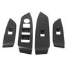 4 Pcs Door Window Control Panel Cover Carbon Fiber Style Glass Lift Button Decoration Sticker Replacement for Mazda