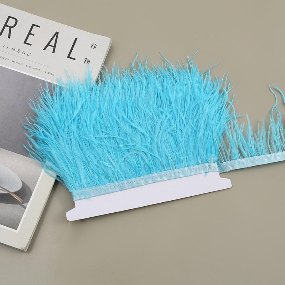 1 Meter 8-10cm Wide Natural Ostrich Feathers Feather Trim Fringe  Wedding Party Decoration