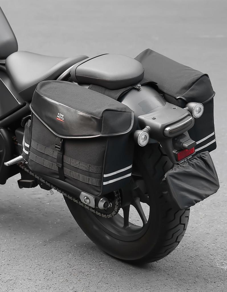 KEMIMOTO Motorcycle Side Left and Right Saddle 28L Large Water Small Item Easy to Bicycle Touring Camping Eligible Invoice Can Be KM1030 Bags, Set,