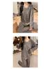2025 Korean Women's Pajamas with Bra Pads: Knitted Long Sleeve & Pants, Plus Size, for Spring, Autumn, Winter