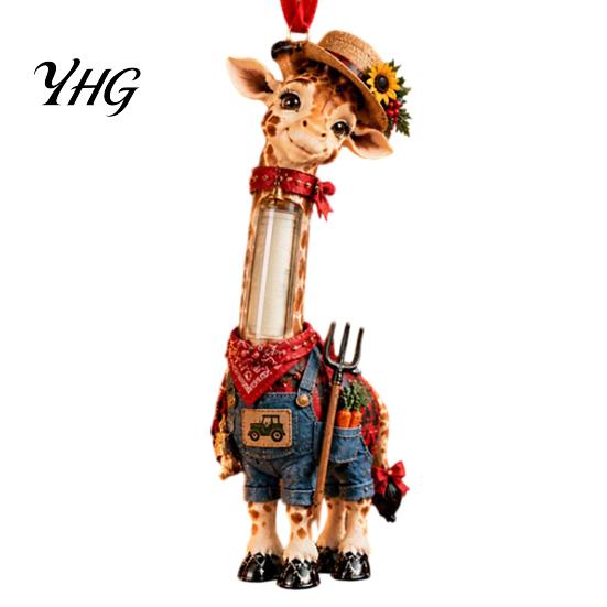 Ceremonial Money Gift Holders Giraffe Christmas Holder Ornament, Acrylic Cash Clip Hanging Decor for Unique Tree Bag Car, Cute Career Figurine,