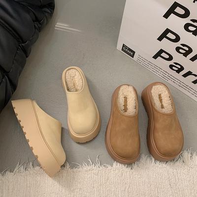 Baotou Half Slippers Women's Outer Wear Spring New Thick Bottom Height Increase Shorty Le Lazy