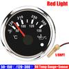 ZMFJH 50~150℃/120~300℉ 52mm Oil Temperature Gauge with Flashing Alarm Red Backlight Oil Temp Meter for Auto Car Marine 12V24V