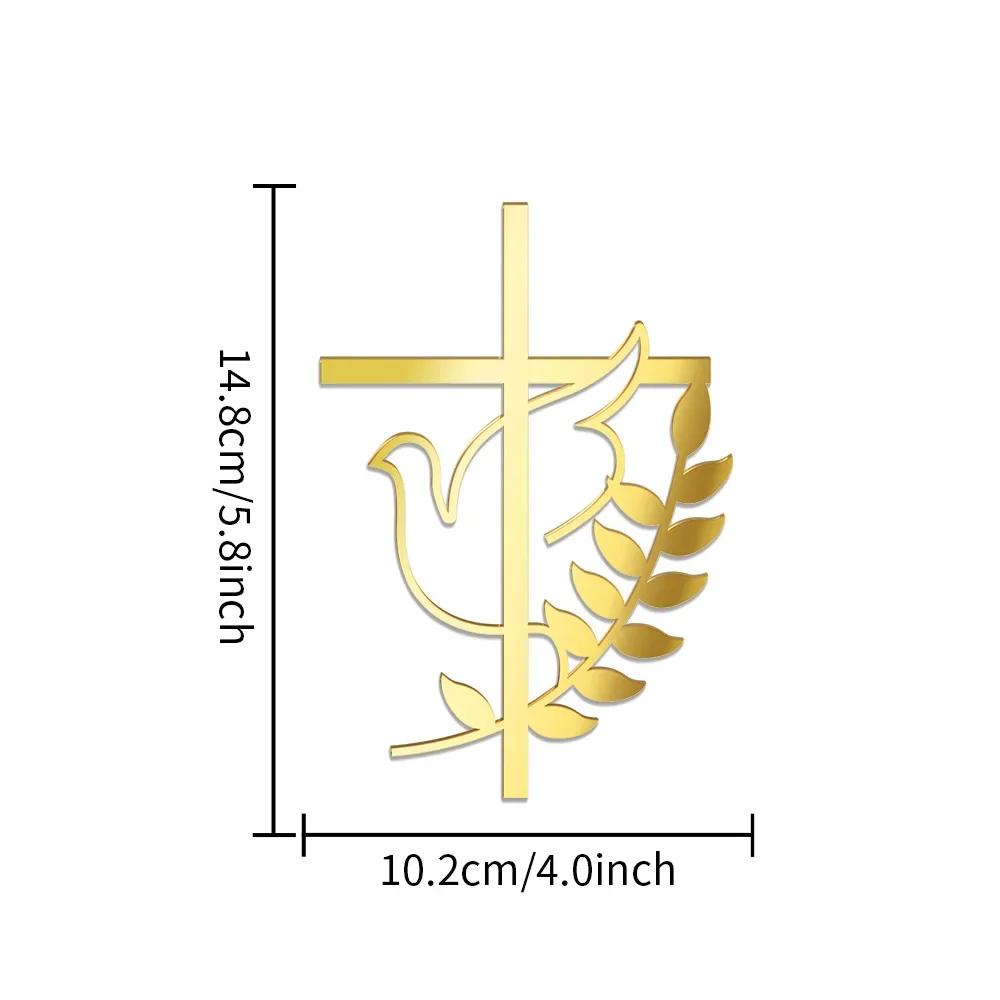 New Cross Barış Güvercini Akrilik Dekorasyon Ekleri Bebek Komünyonu Vaftiz Partisi Dekorasyonu Pasta Ekleri