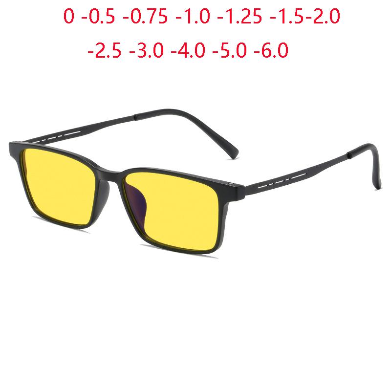 0 -0.5 -0.75 To -4.0  Night Vision Lens Myopia Sunglasses Men Polarized Outdoor Driving Screwless Prescription Spectacles