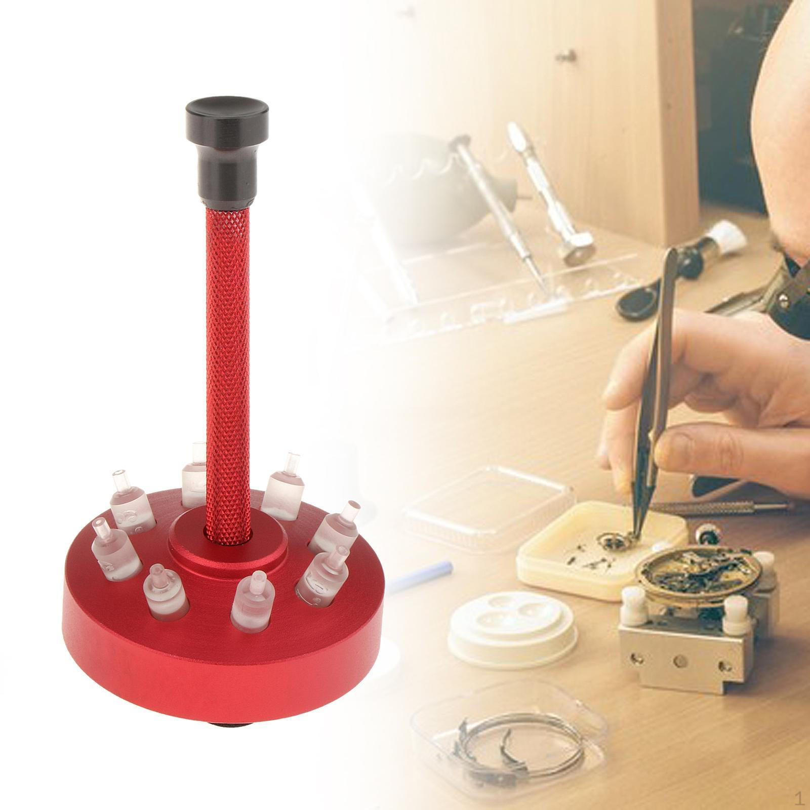 

Набор инструментов для ручного пресса для точных часов красный