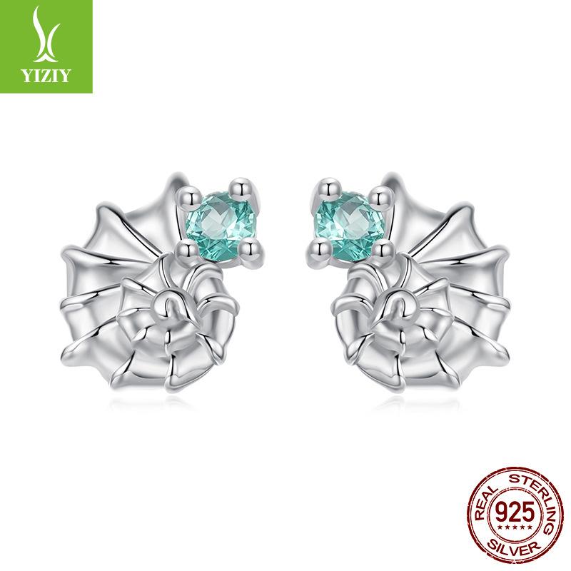 

Серьги-пусеты из стерлингового серебра 925 пробы в виде ракушек, Ювелирные изделия для весенней носки, Изысканные серьги-пусеты из стерлингового серебра