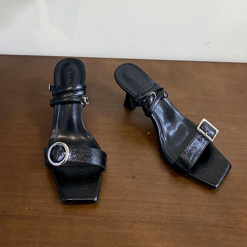 

Ankle Strap Women High Heels Pumps Shoes New In 2025 Female Shallow Footwear Party Ladies Thin Heels Shoes Sandals 35 чёрный