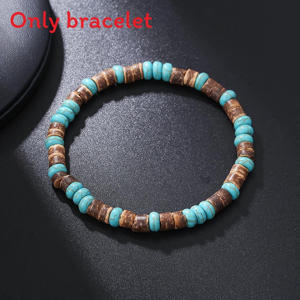 Bohemian Turquoise Beaded Bracelet With Geometric Design For Women And Men
