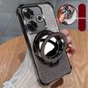 Glitter Mirror Stand Holder Case For Xiaomi POCO X7 X6 F7 F6 F5 Pro For Redmi 14 Pro Plus 14T 13T Pro 14C  Magnetic Cover