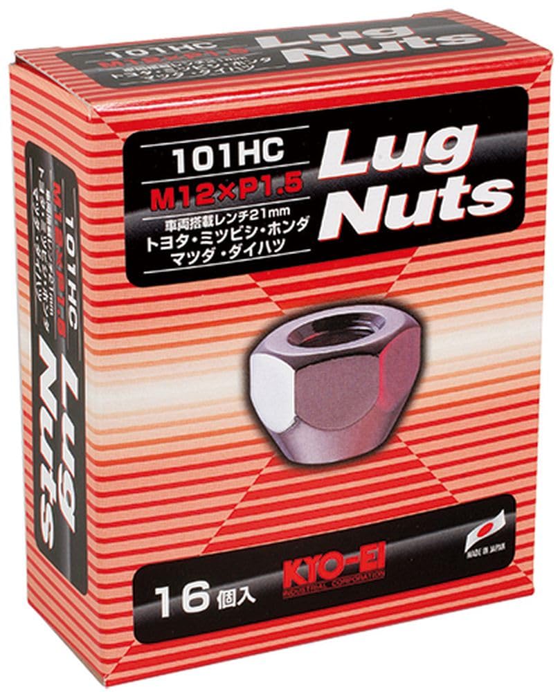Lug Nuts 16 type M12 x KYO-EI [Kyoei Sangyo] [Quantity pieces] [Through-hole 21HEX] P1.5 101HC-16P