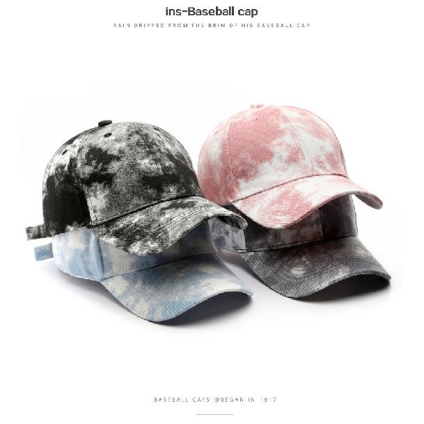 Outdoor spring and autumn unisex travel sports sun hat, street-style tie-dye baseball cap