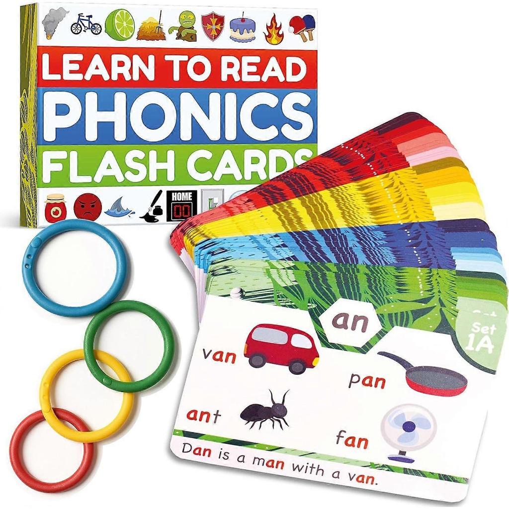Flashcard Fonetiche - Impara a Leggere in 20 Fasi Fonetiche - Educazione per Bambini dai 4 agli 8 Anni Scuola dell'Infanzia 1ª 2ª Elementare
