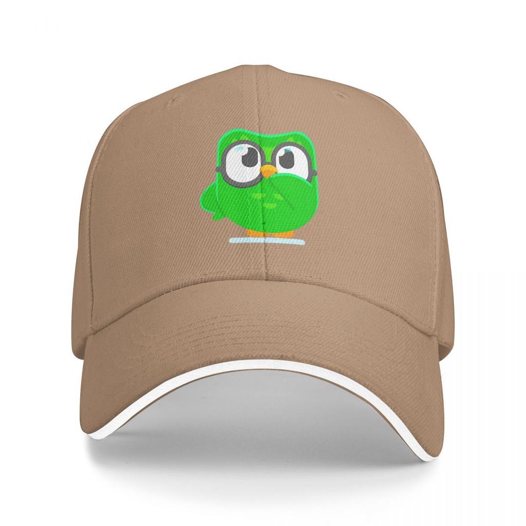 Duolingo Owl Duo Print Baseball Caps Snapback Baseball Hats Breathable Casual Casquette Outdoor Unisex