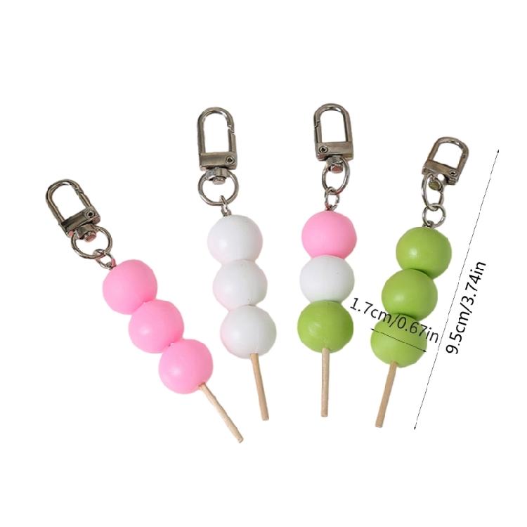 Acrylic Keyring Simulated Meatball String Keychain Food Model Pendant Accessory
