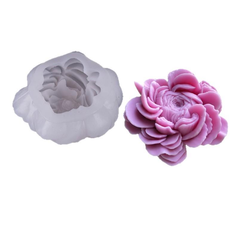 

1PC Ranunculus Flower Aromatherapy Candle Silicone Mold DIY Simulation Grinding Tool Ornament