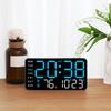 LED Digital Wall Clock Large Multifunctional Display with Date & Temperature for Bedroom, Living Room, Office, Dorm, RV, Garage