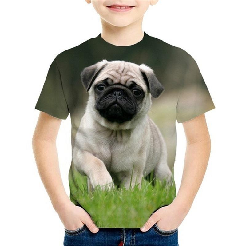 Lustiges Tier Kinder Erwachsene Bedrucktes T-Shirt Sommer Damen und Herren Lässig Outdoor Mädchen und Junge Kurzarm T-Shirts Top Pullover