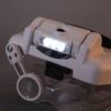 Headband Illuminated Magnifier Rechargeable Repair Solder Magnifying Glasses Interchangeable Lens Third Hand Loupe for Soldering