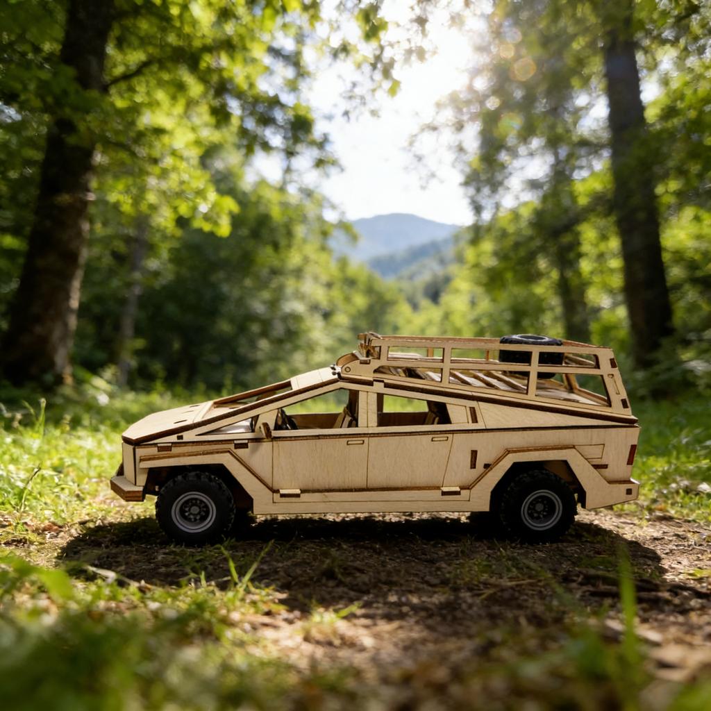 1 Wooden 3D Puzzle Travel Van DO-IT-YOURSELF Wooden Assembly Miniature Imaginative Holiday Decor Present Perfect Ideal for Family Assembly