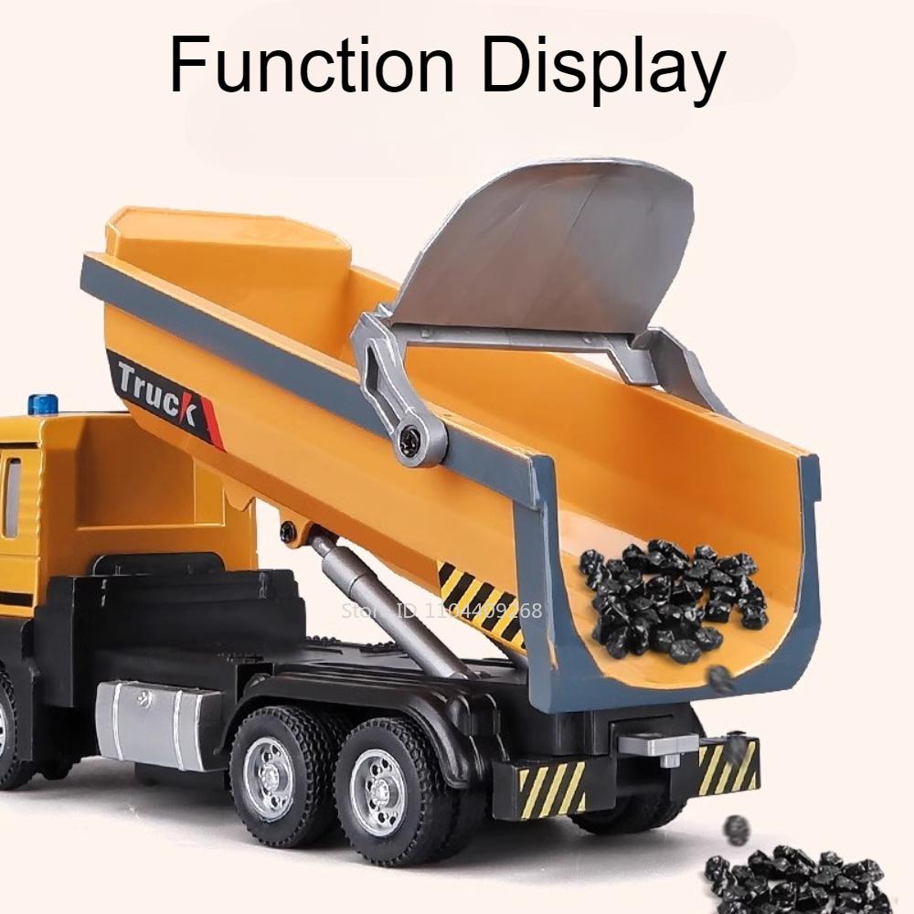 1:32 Dump Truck Military Missile Rocket Launcher Model Toy Car Sound Light Doors Opened Engineering Vehicle Models For Boys Gift