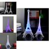 Eiffel Tower Decorative Night Light With Battery Operated Multicolor Illumination