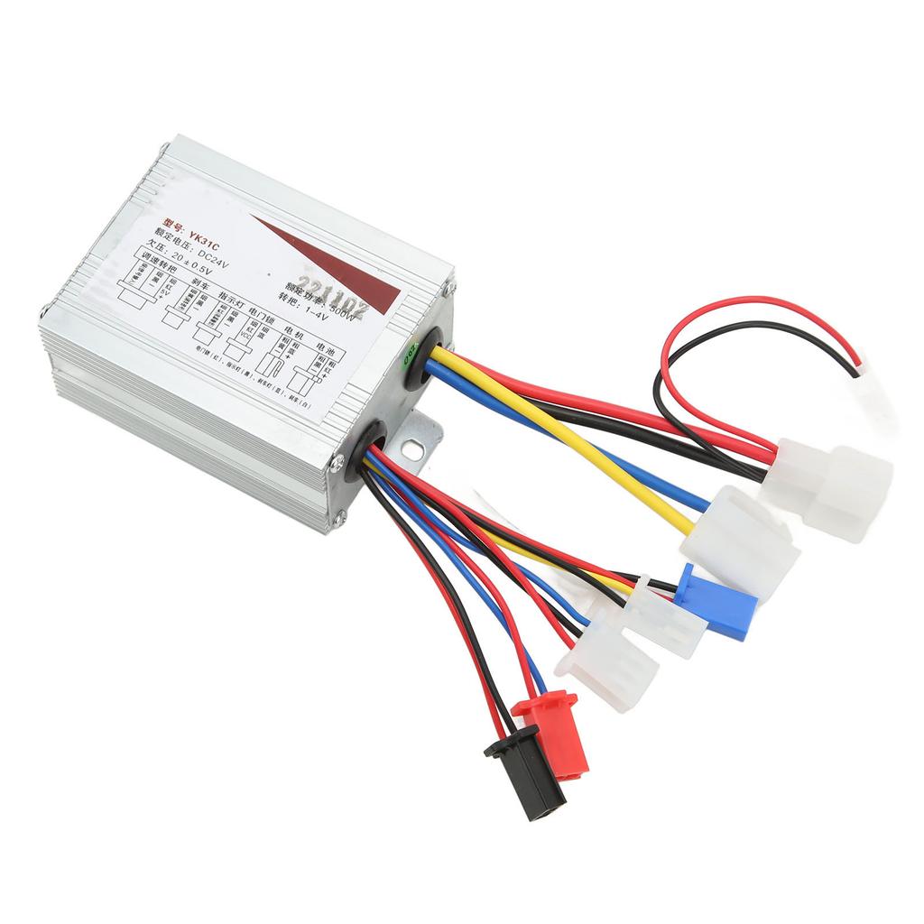 Electric Bike Brush Motor Controller Good Heat Dissipation Brushed Controller 24V 500W