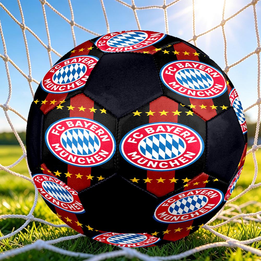 1 pz Pallone da Calcio Bayern Monaco Stemma Taglia Standard 5, Pallone da Calcio Resistente per Allenamento a Scuola Parco & Intrattenimento Quotidiano zq71415