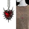 Unique Heart Pendant Necklace Simple Necklace Date Jewelry Alloy Texture Suitable for Music Festivals and Fashion Shows
