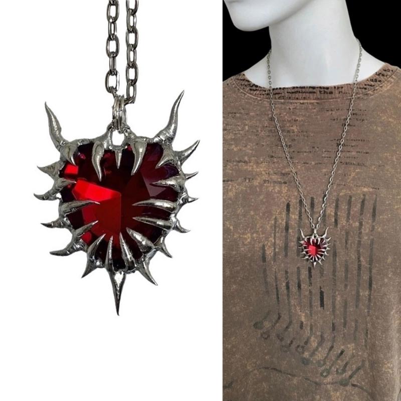 Unique Heart Pendant Necklace Simple Necklace Date Jewelry Alloy Texture Suitable for Music Festivals and Fashion Shows