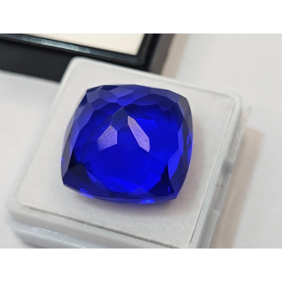 Stunning Blue Sapphire Cushion Cut 25-26 Ct Certified Loose Gemstone