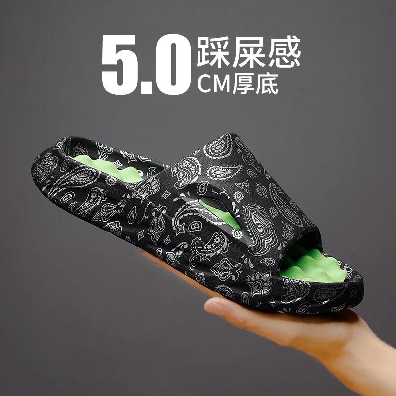 

2024 Новые популярные мужские и женские летние тапочки-сабо, массажные сандалии для душа с мягкой подошвой, нескользящие легкие туфли на плоской подошве, пляжная обувь 36-37 чёрный