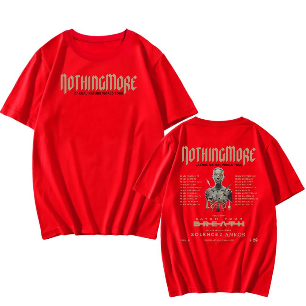 Carnal Nature World Tour 2025 NEW Tshirts Nothing More Band Printing T-shirt Cotton Short Sleeve Male T Shirt Unisex Streetwear