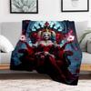 "Queen of Hearts: Red & Black Gothic Cosplay Costume Set"Blanket Flannel Throw Blanket for Sofa, Bed, Travel, Camping, Office