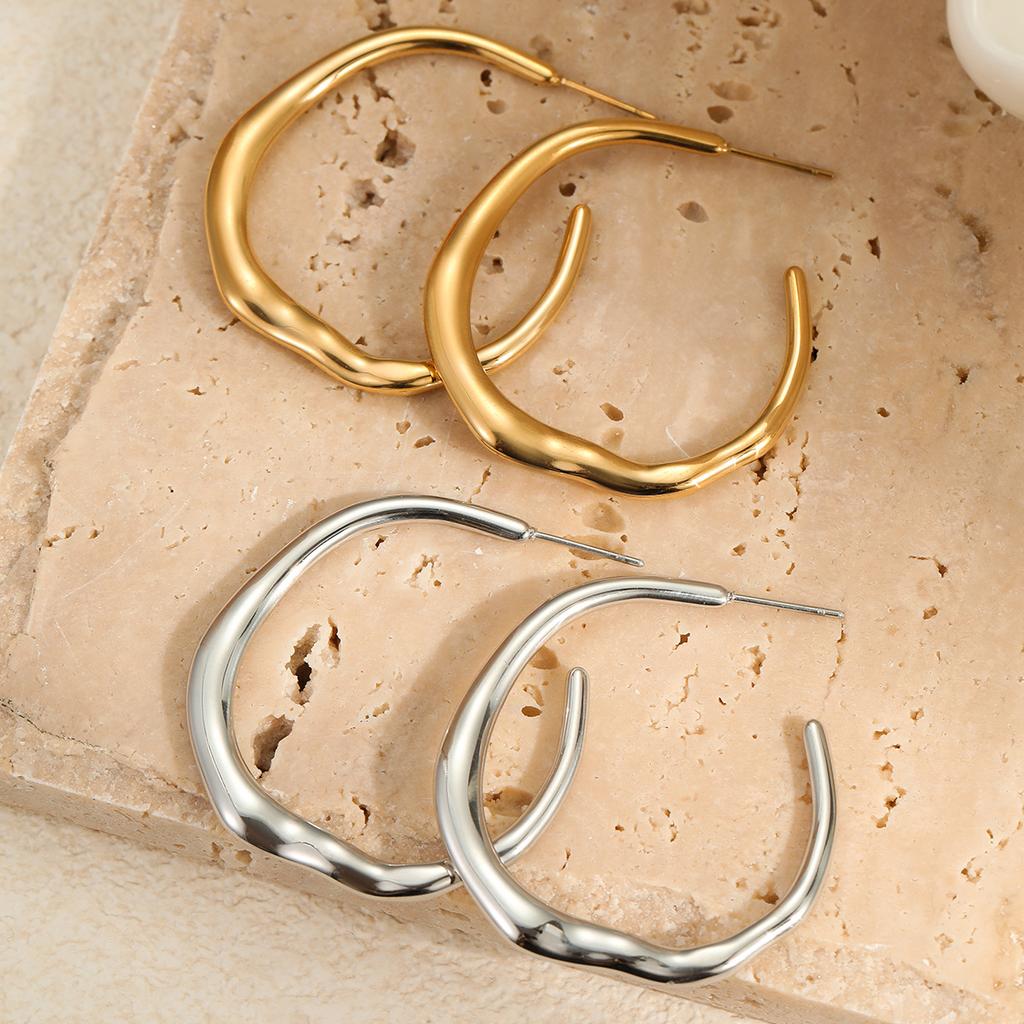 Minimalist Stainless Steel Geometric Chic Earrings Waterproof Simple Daily High-quality Jewelry Gifts